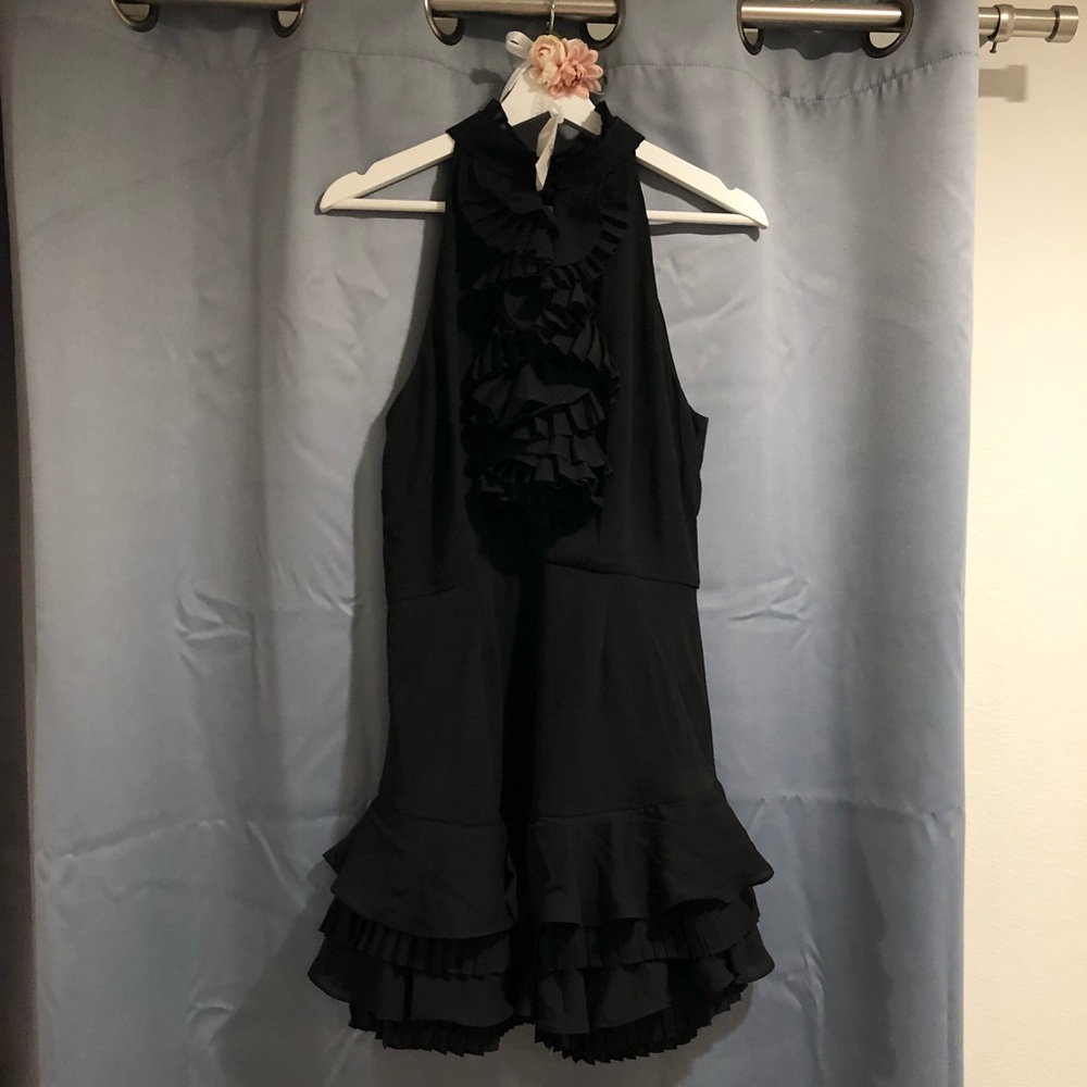 C/MEO Halter Ruffle Mini Dress - Picture 2 of 8